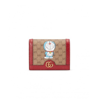 GUCCI DORAEMON COLLABORATION CANVAS WITH LEATHER CARD HOLDER ‎660509 (11*8.5*3cm)